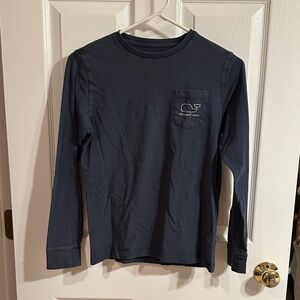 Vineyard Vines Kids Dark Blue Long Sleeve Tee
